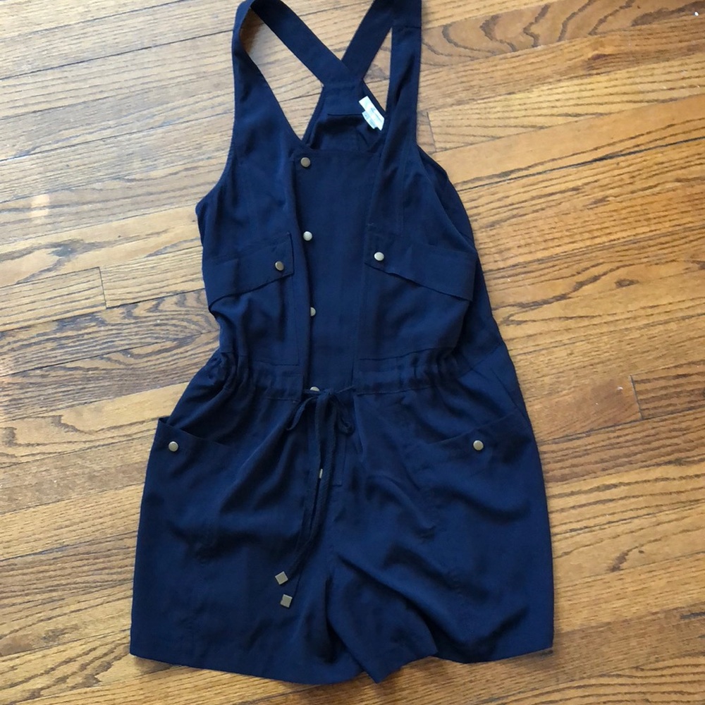 Anthropologie Utilitarian Tie-Waist Romper
